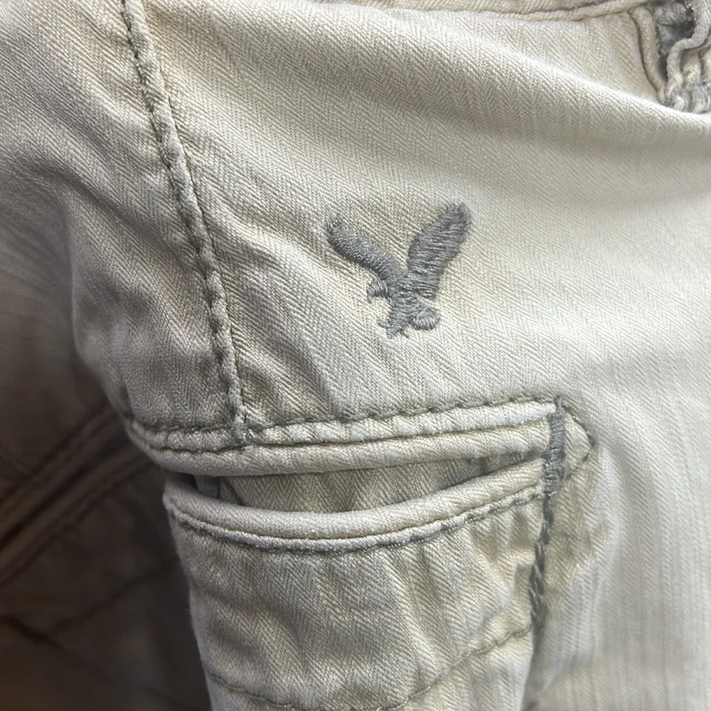 American Eagle Outfitters Y2K Cotton button fly khaki wide leg 10 pants